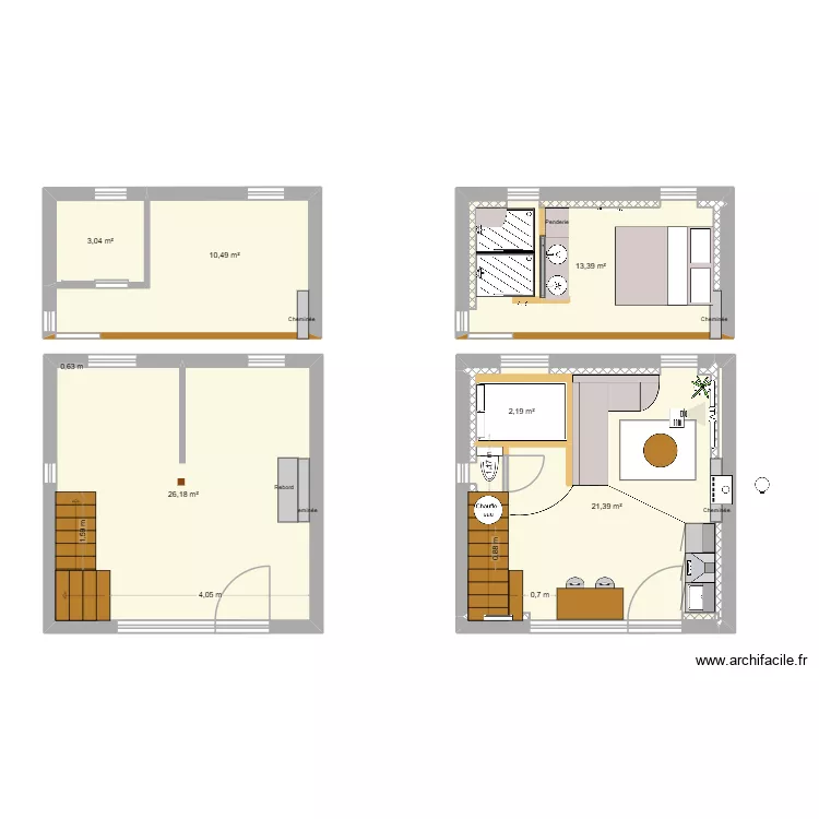 Havane 23 Version 3. Plan de 6  et 77 m²