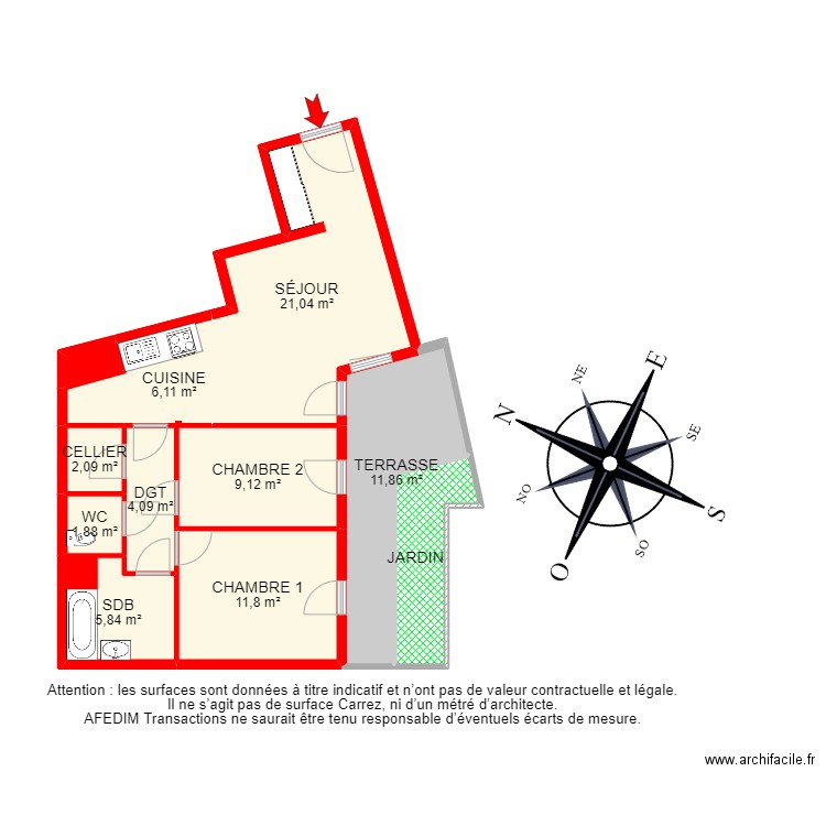 BI 16562 - . Plan de 12 pièces et 93 m2