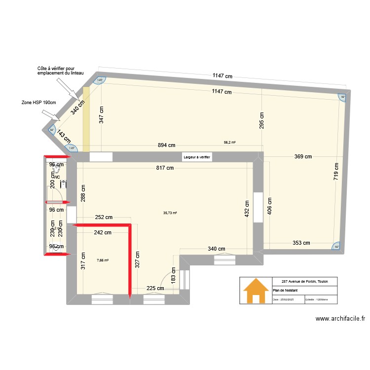 257 Forbin PROJET 1. Plan de 5 pièces et 104 m2