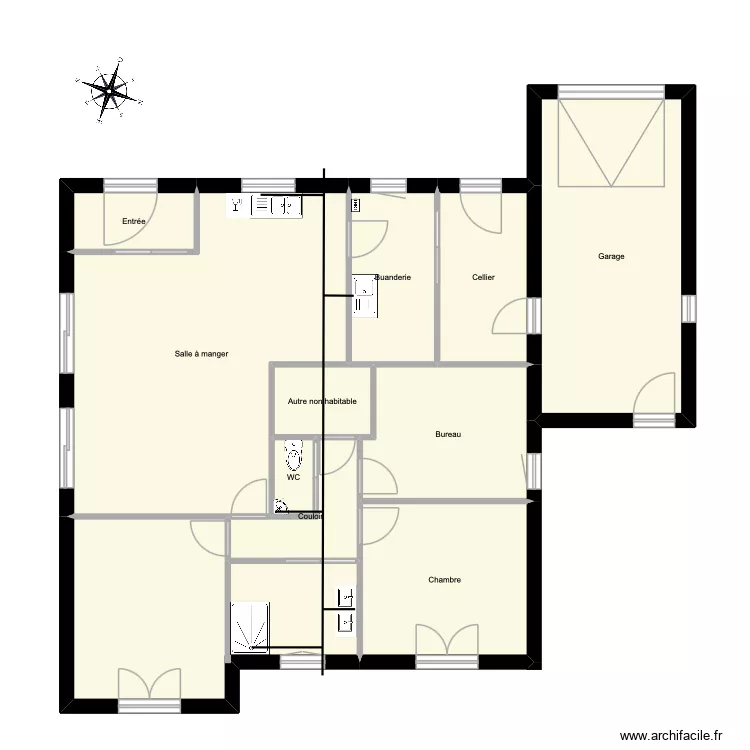 R&eacute;seau eaux vanne. Plan de 11  et 130 m²