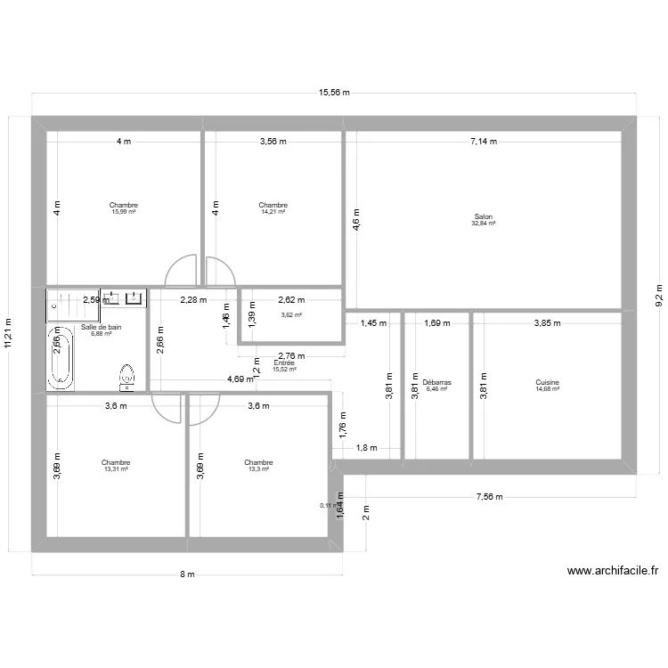 Plan sirin 1. Plan de 11  et 137 m²