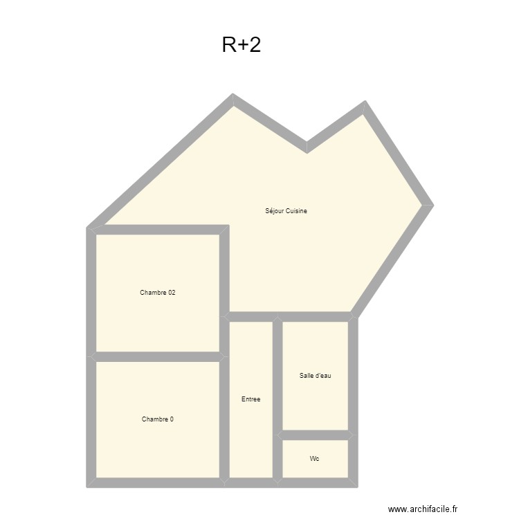 350601962. Plan de 6 pièces et 65 m2