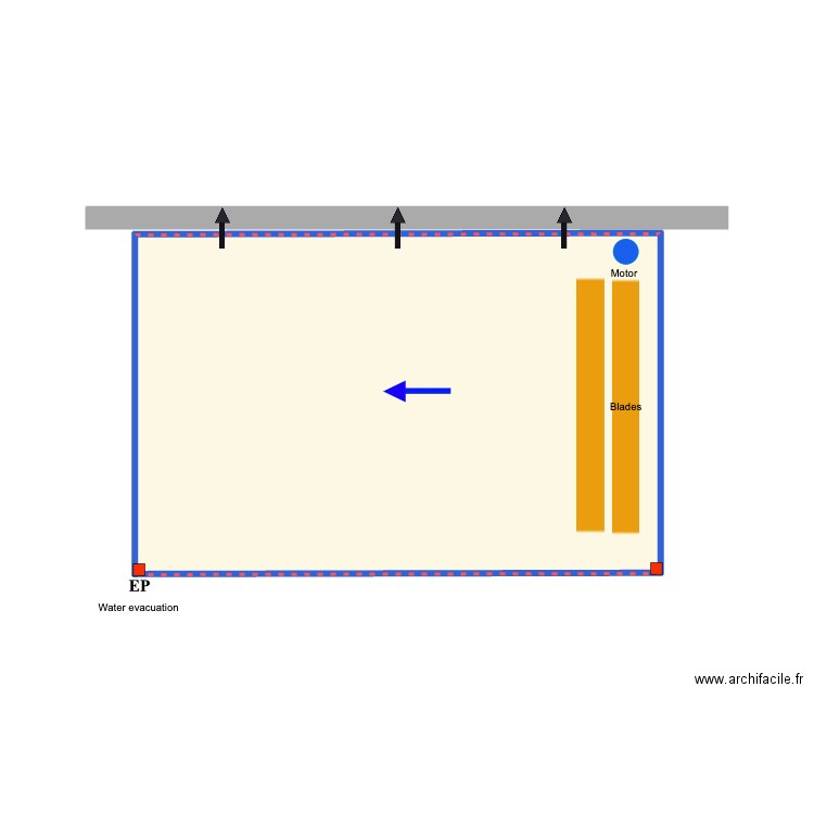 Mc caughran. Plan de 1 pièce et 23 m2
