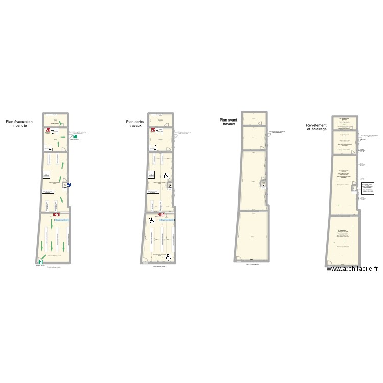 ERP. Plan de 20 pièces et 706 m2