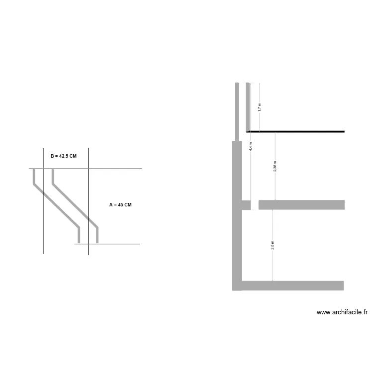 chemin&eacute;e. Plan de 