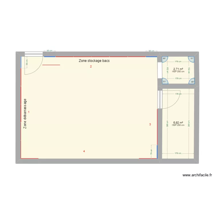 RAAL ETAGE - plaque inox. Plan de 