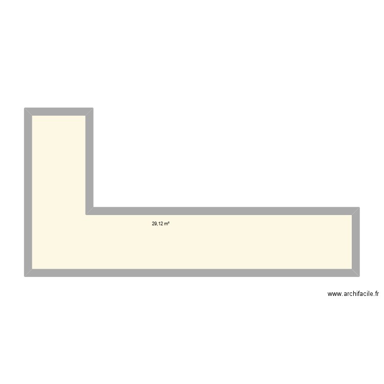 RECTANGLE SPT. Plan de 1 pièce et 29 m2