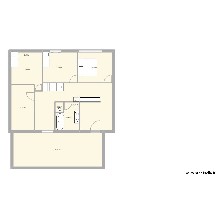 Maison 2.0. Plan de 8 pièces et 118 m2