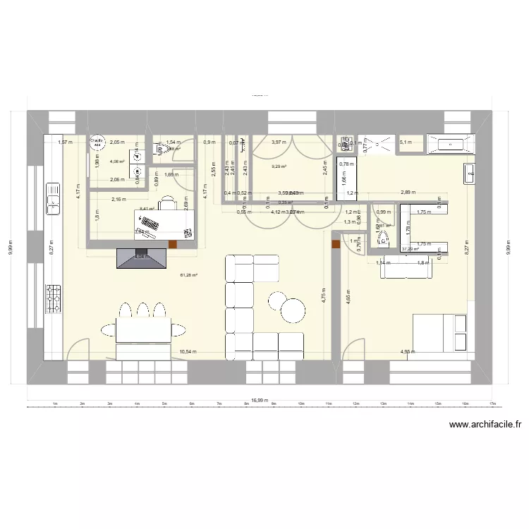 Ambernac. Plan de 8  et 124 m²