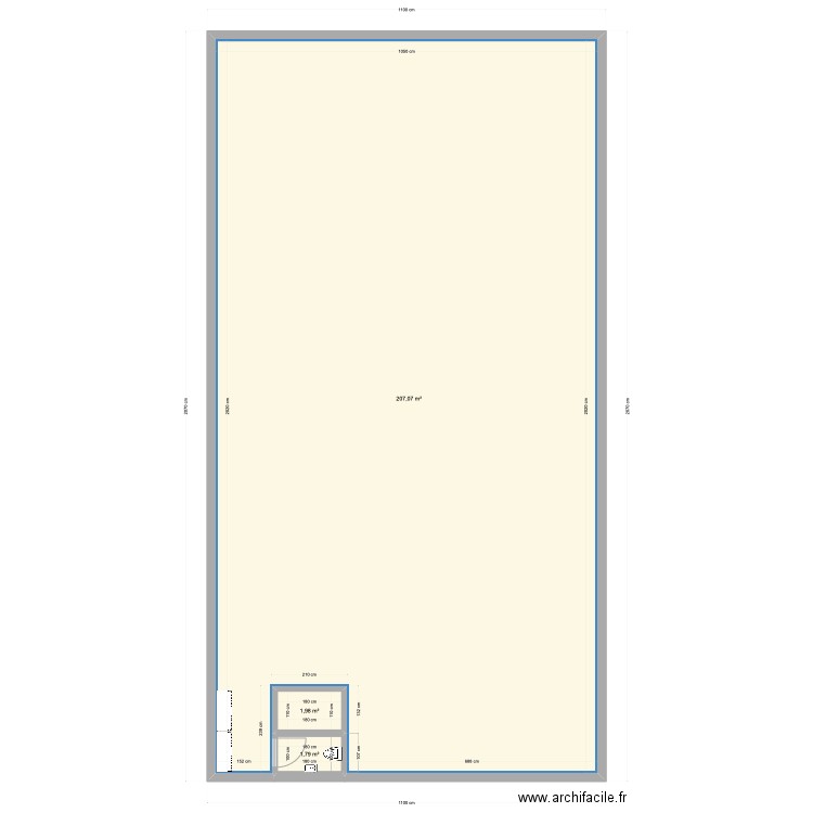 mignardes. Plan de 3 pièces et 211 m2