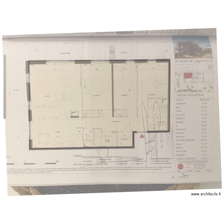 Plan appartement solange Montreuil. Plan de 0 pièce et 0 m2