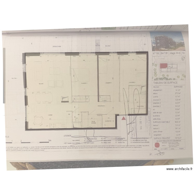 Plan appartement solange Montreuil. Plan de 2 pièces et -1680 m2