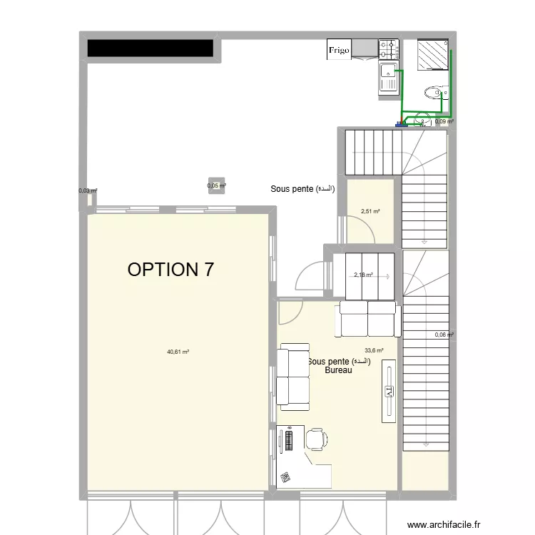 Maison El Houda - Mezzanine 6. Plan de 9  et 81 m²