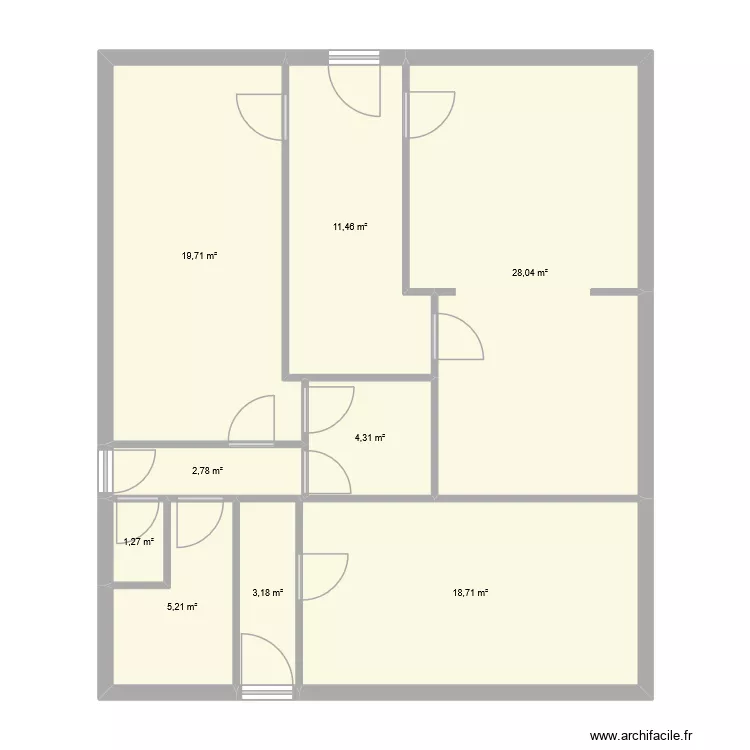 RoX. Plan de 9  et 95 m²