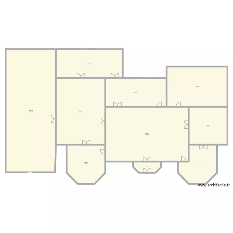 rez de chauss&eacute;  de la  maison 1 sur bloxburg. Plan de 10  et 756 m²