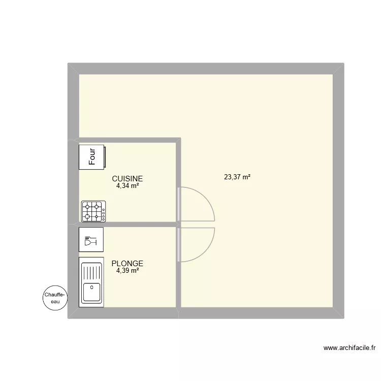 LABO. Plan de 3  et 32 m²