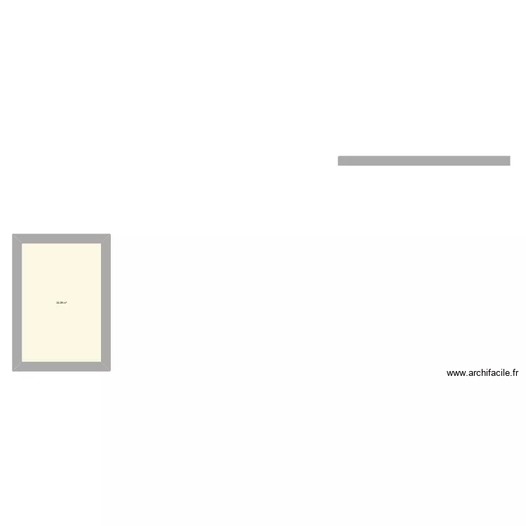 PEyrelevade actuel 1er etage. Plan de 2  et 33 m²