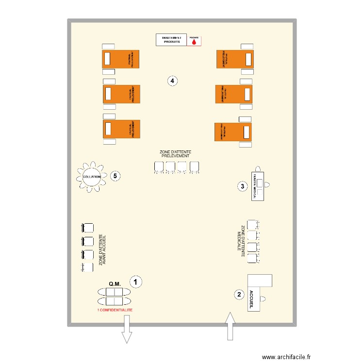 RIVE GAUCHE - CELLULE MANIET. Plan de 1 pièce et 158 m2