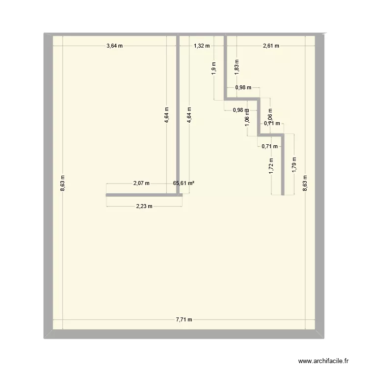 err2. Plan de 1  et 66 m²