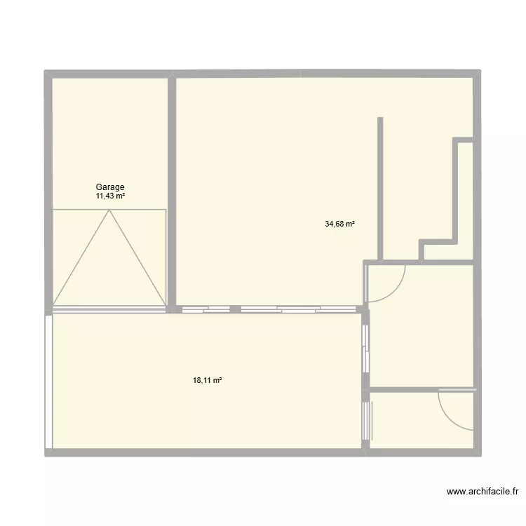 ankadidratombo rez des chochez. Plan de 3  et 64 m²