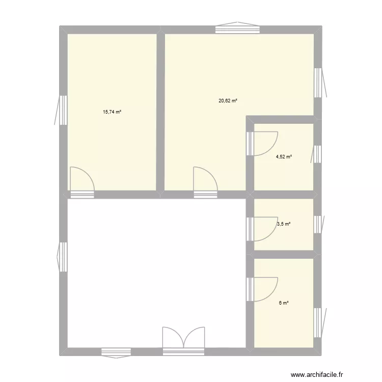 plan de la maison de Bambouchine. Plan de 5 Pièces et 50 m² plan de la maison de Bambouchine. Plan de 5 Pièces et 50 m²