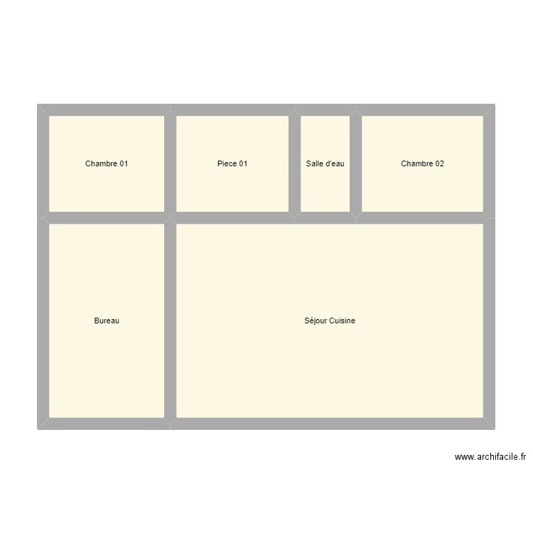 350601887. Plan de 6 pièces et 65 m2