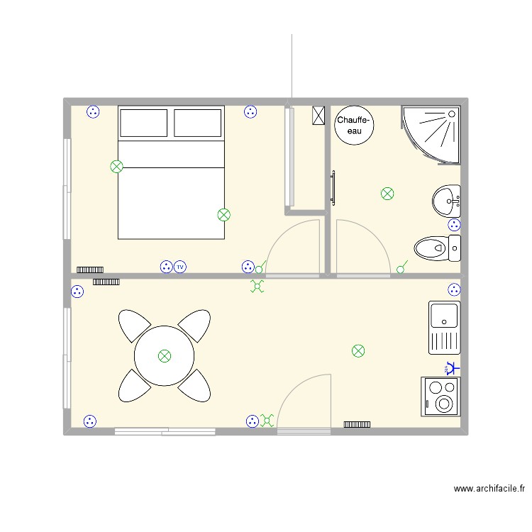 MICHEL Noël. Plan de 0 pièce et 0 m2