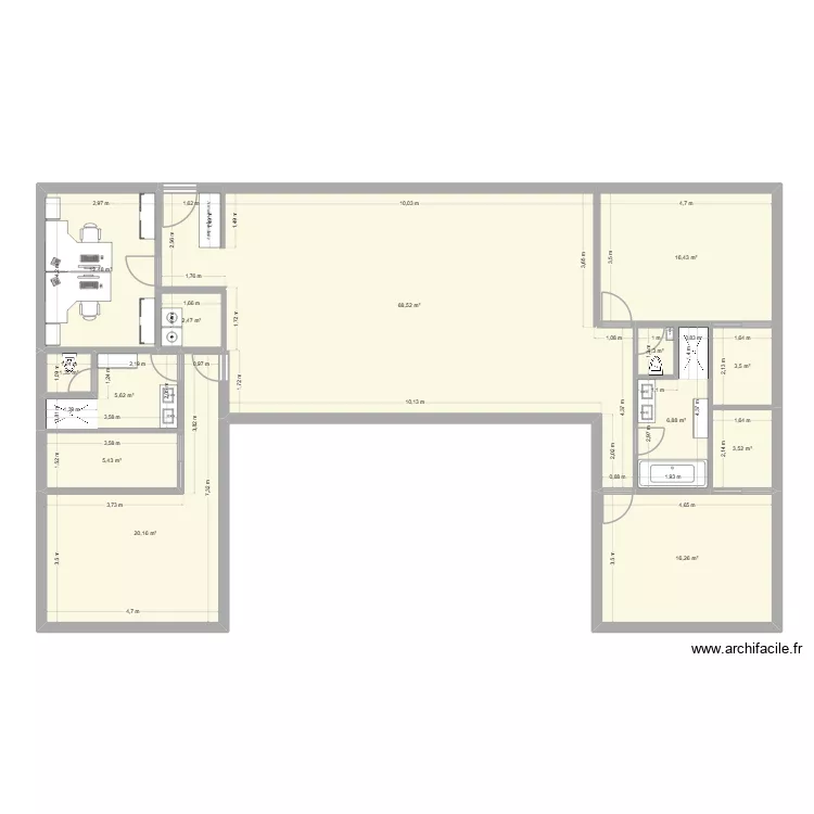 maison en u. Plan de 13 et 164 m² maison en u. Plan de 13 et 164 m²