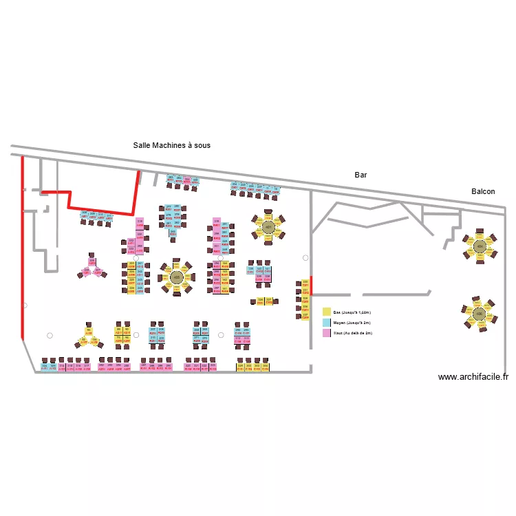 Plan 15.04 couleur. Plan de 2  et 32 m²