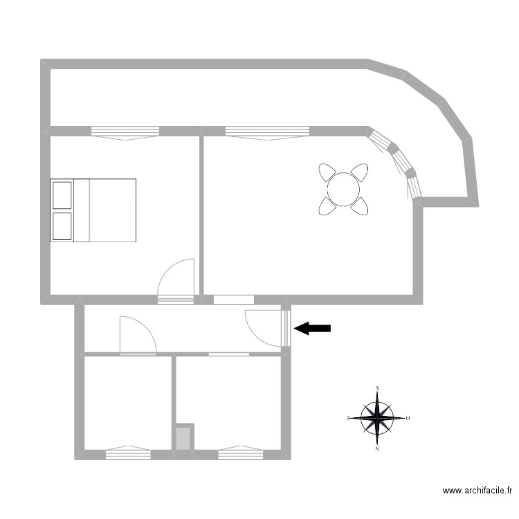 49918 FRATINI. Plan de 7 pièces et 53 m2
