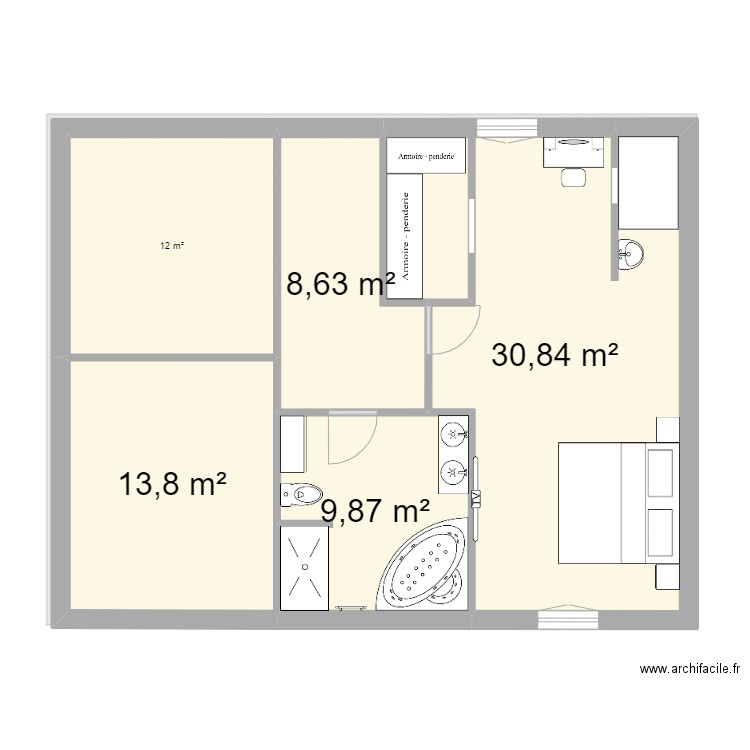 le pin. Plan de 0 pièce et 0 m2