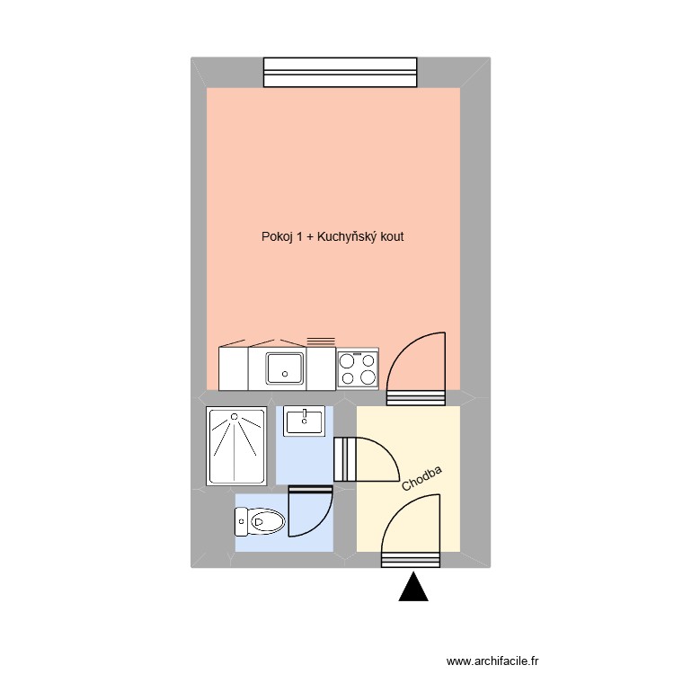 Hořany 1027, byt 6. Plan de 0 pièce et 0 m2