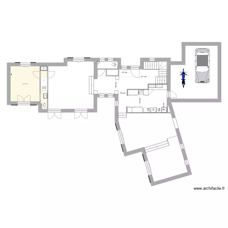 BANDOL Projet cuisine. Plan de 