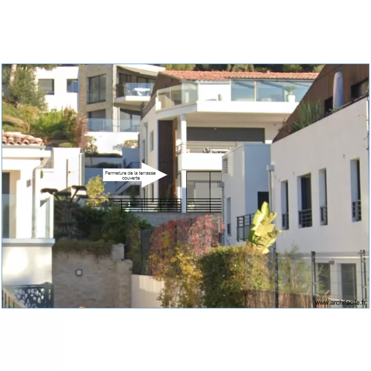 Photo de la copro insertion. Plan de Photo de la copro insertion. Plan de