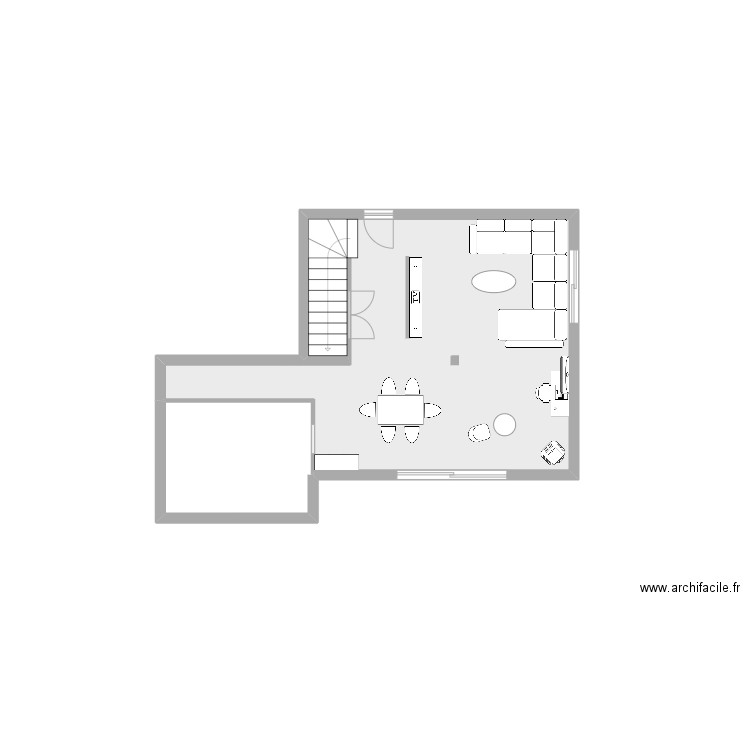 Arnarez-Soulier V1. Plan de 2 pièces et 64 m2