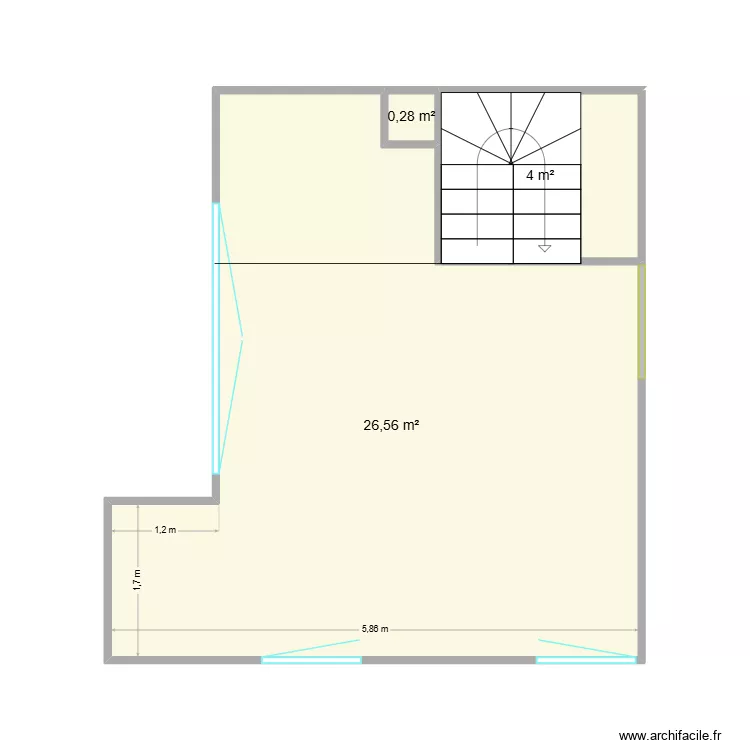 SALON MASSY. Plan de 3  et 31 m²