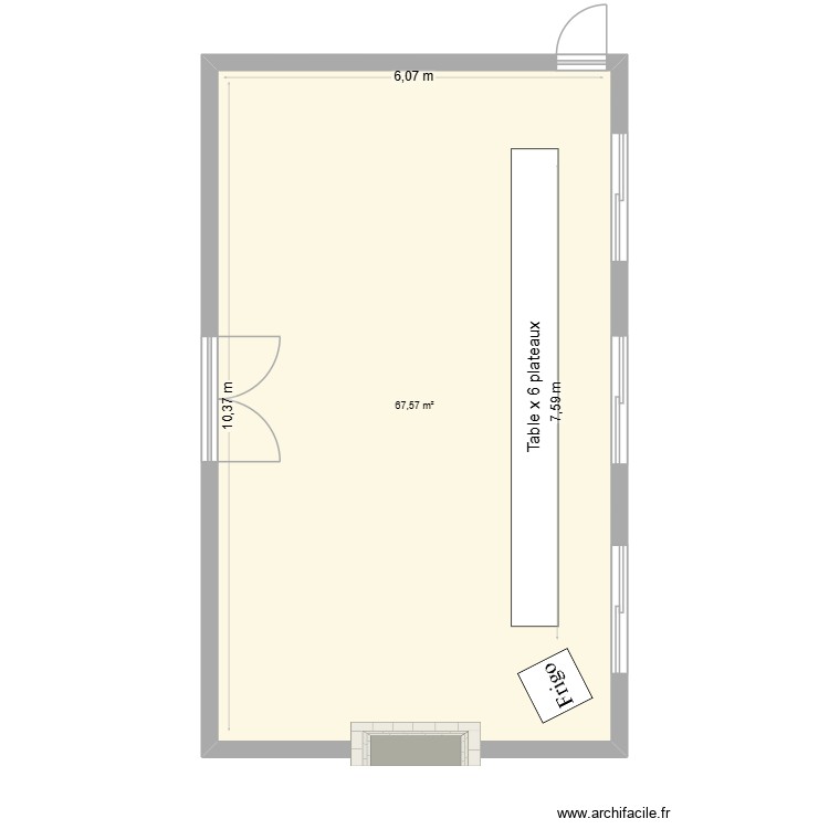 Salle Risset avec buvette. Plan de 0 pièce et 0 m2