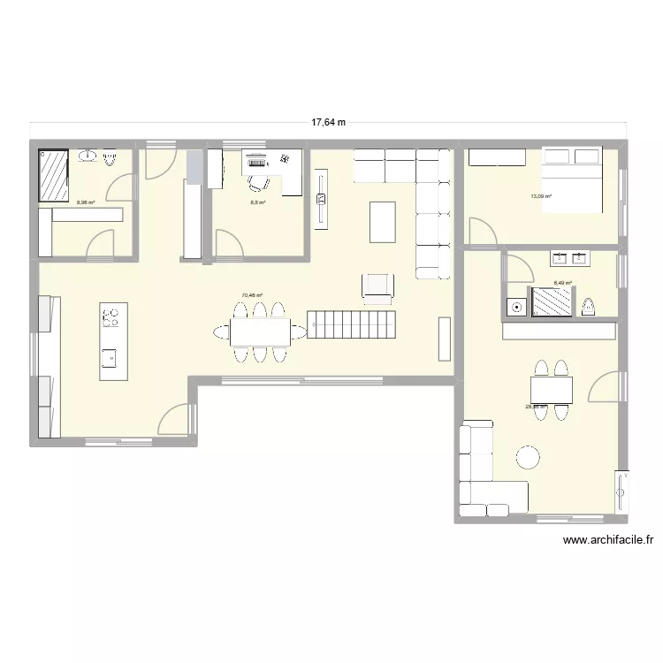 MAISON VERSION STEPHANE 04.04.2026. Plan de 6  et 136 m²
