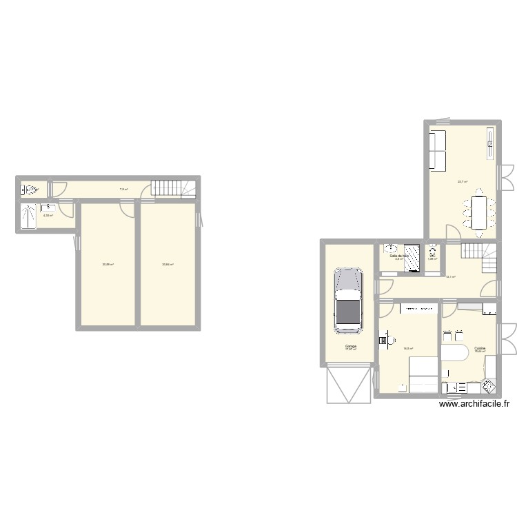 maison premier etage. Plan de 0 pièce et 0 m2