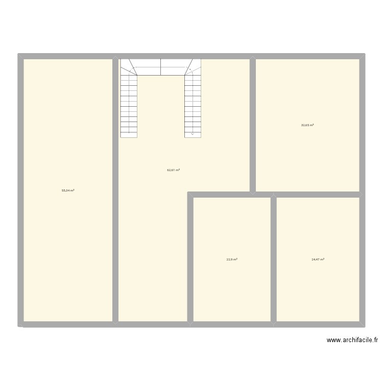 Esquisse samir. Plan de 5 pièces et 198 m2