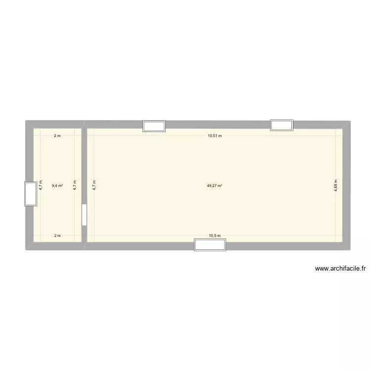 PYDOM 1er étage. Plan de 5 et 126 m² PYDOM 1er étage. Plan de 5 et 126 m²