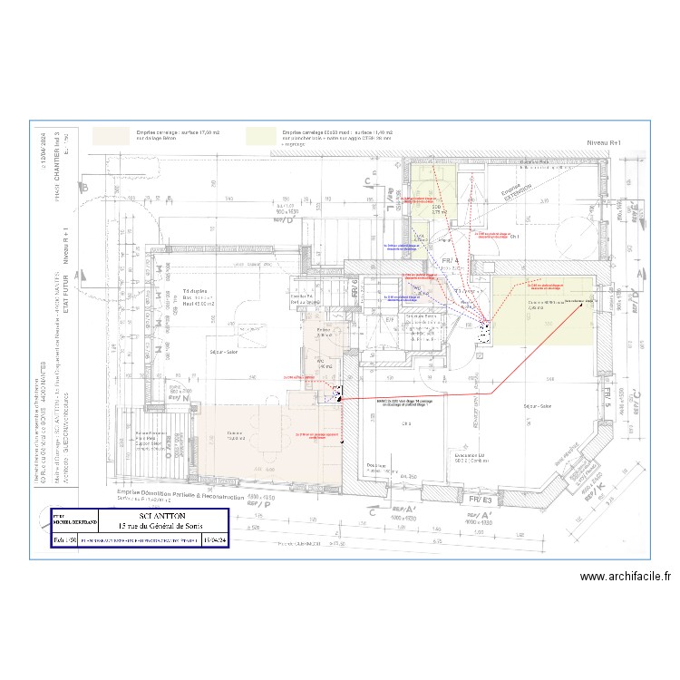 PLAN EF/EC ETAGE 1. Plan de 0 pièce et 0 m2