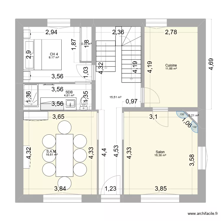 RENO 2 RDC. Plan de RENO 2 RDC. Plan de