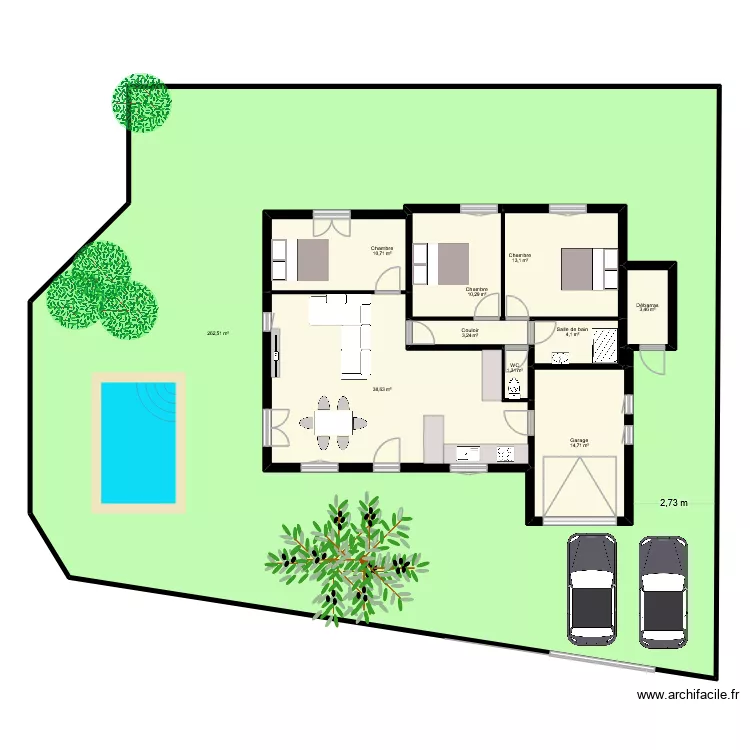 BENIADA options. Plan de 11  et 478 m²