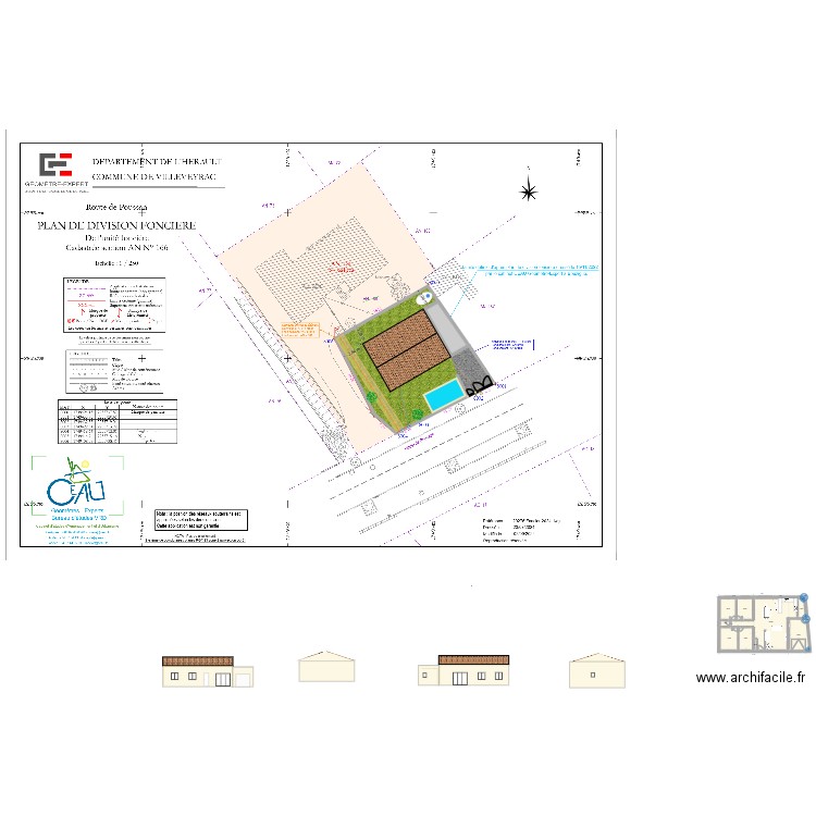 maison Villeveyrac 4. Plan de 10 pièces et 154 m2