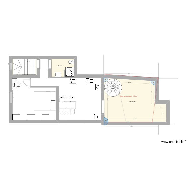 2609 2025. Plan de 5 pièces et 50 m2