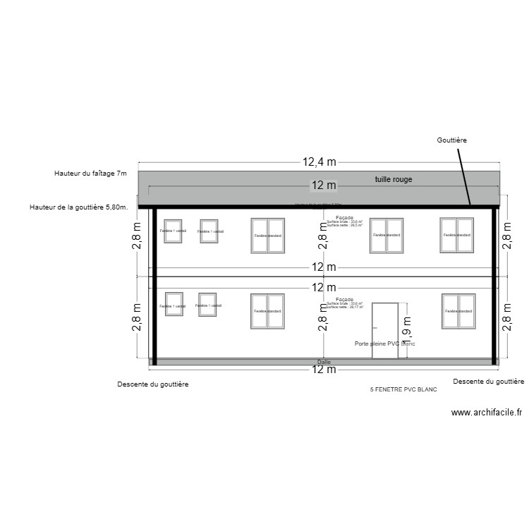 Façade Nordd. Plan de 0 pièce et 0 m2