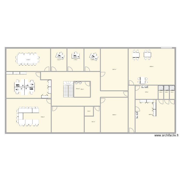 RDC MORANGIS. Plan de 18 pièces et 438 m2