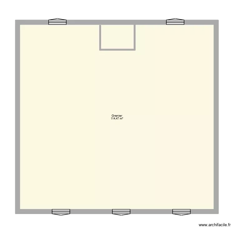 grenier. Plan de 1 Pièce et 114 m² grenier. Plan de 1 Pièce et 114 m²