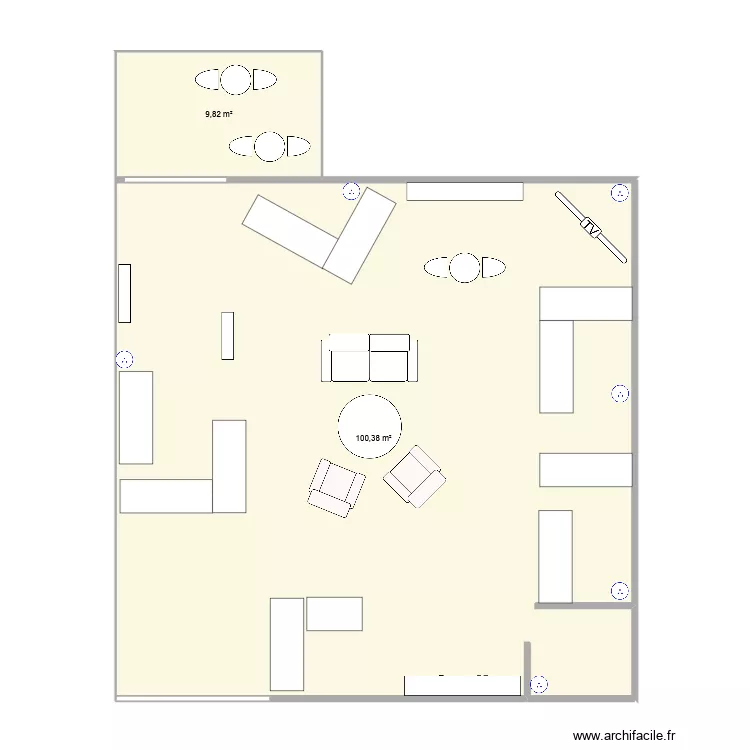 BULLE DE L'Histoire 2026. Plan de 2  et 110 m²